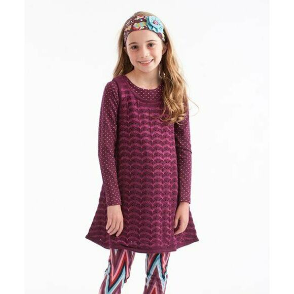 Matilda Jane Girls Jumper Size 8 Plum Aurora Sweater Paint by Numbers RUNS SMALL - Picture 1 of 7
